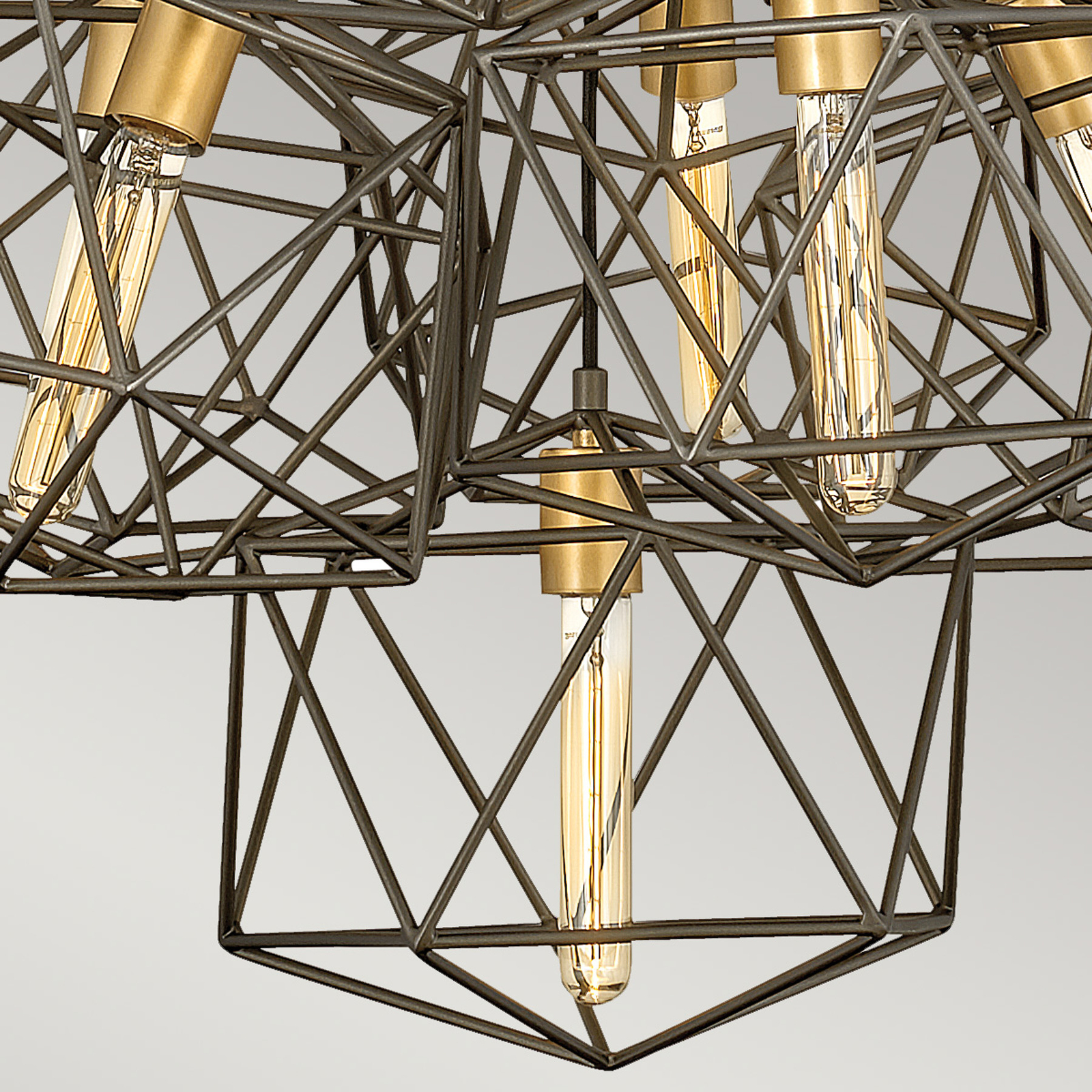 Astrid chandelier, metallic bronze, 11-bulb