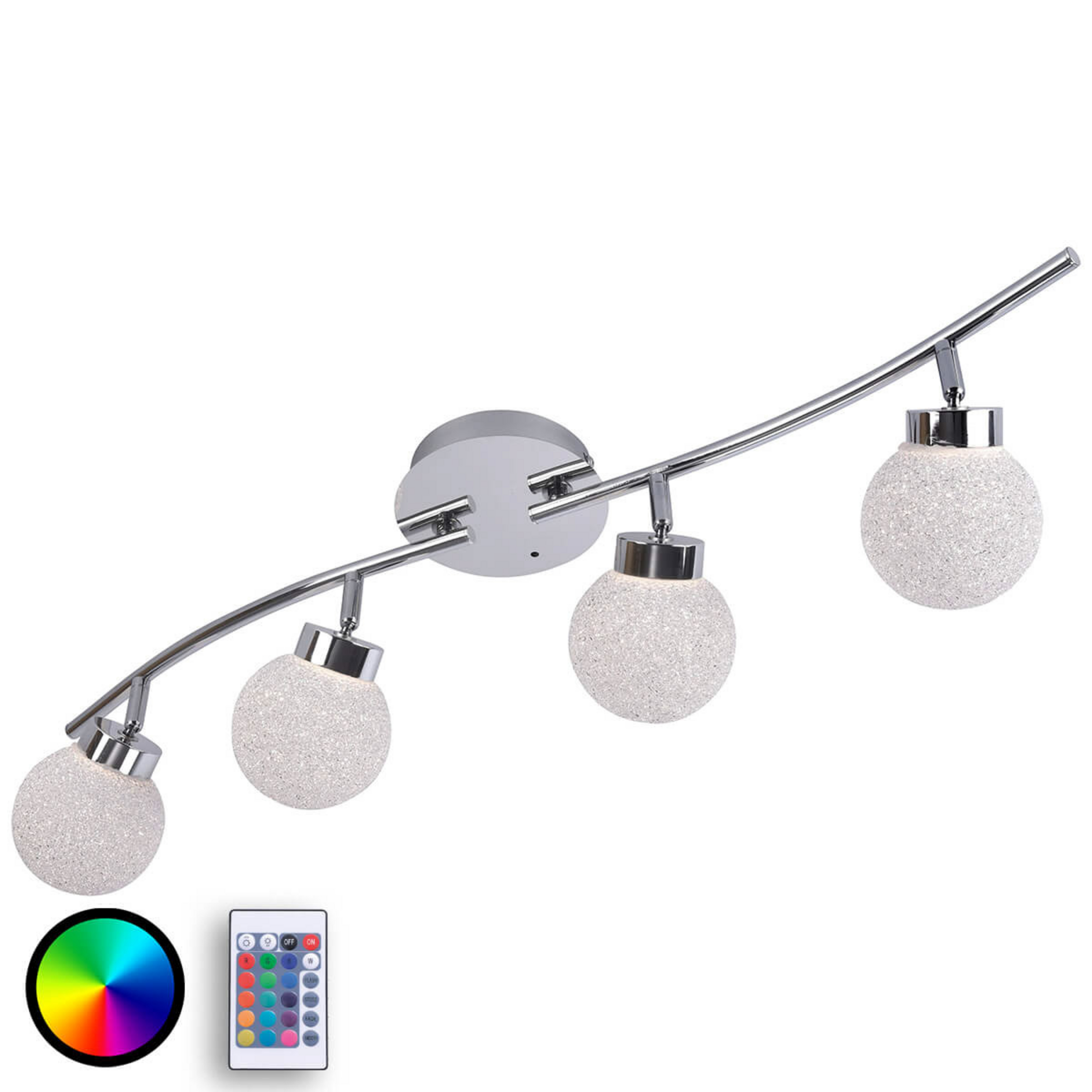 Plafonnier LED RGBW Miko avec télécommande