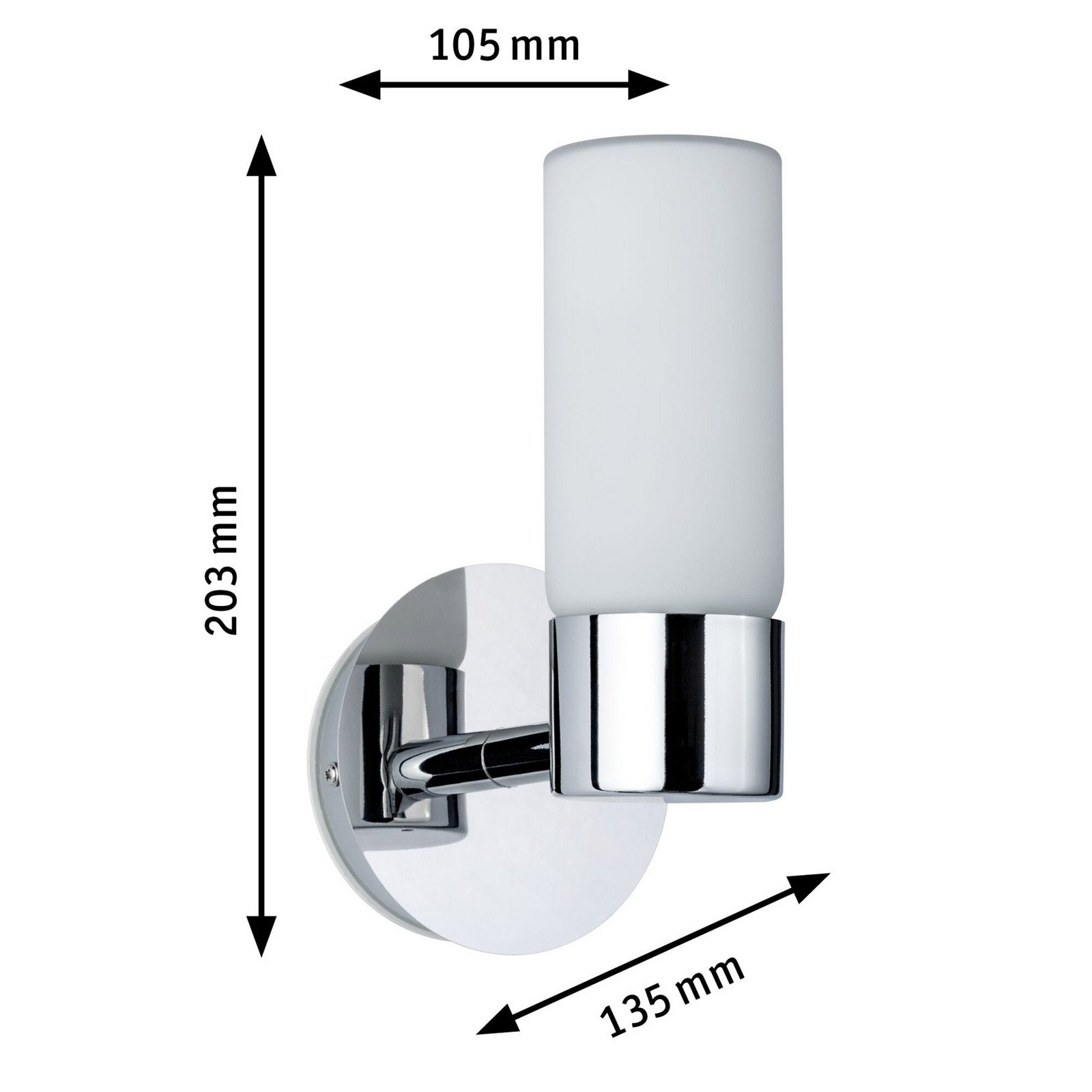 Paulmann Eleon aplică perete IP44 crom/opal 1 bec