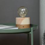 ALMUT 0239 lámpara mesa sostenible, piñonero/roble