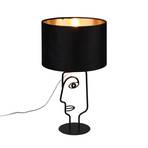Bordlampe Sultan med fløyelsskjerm, svart