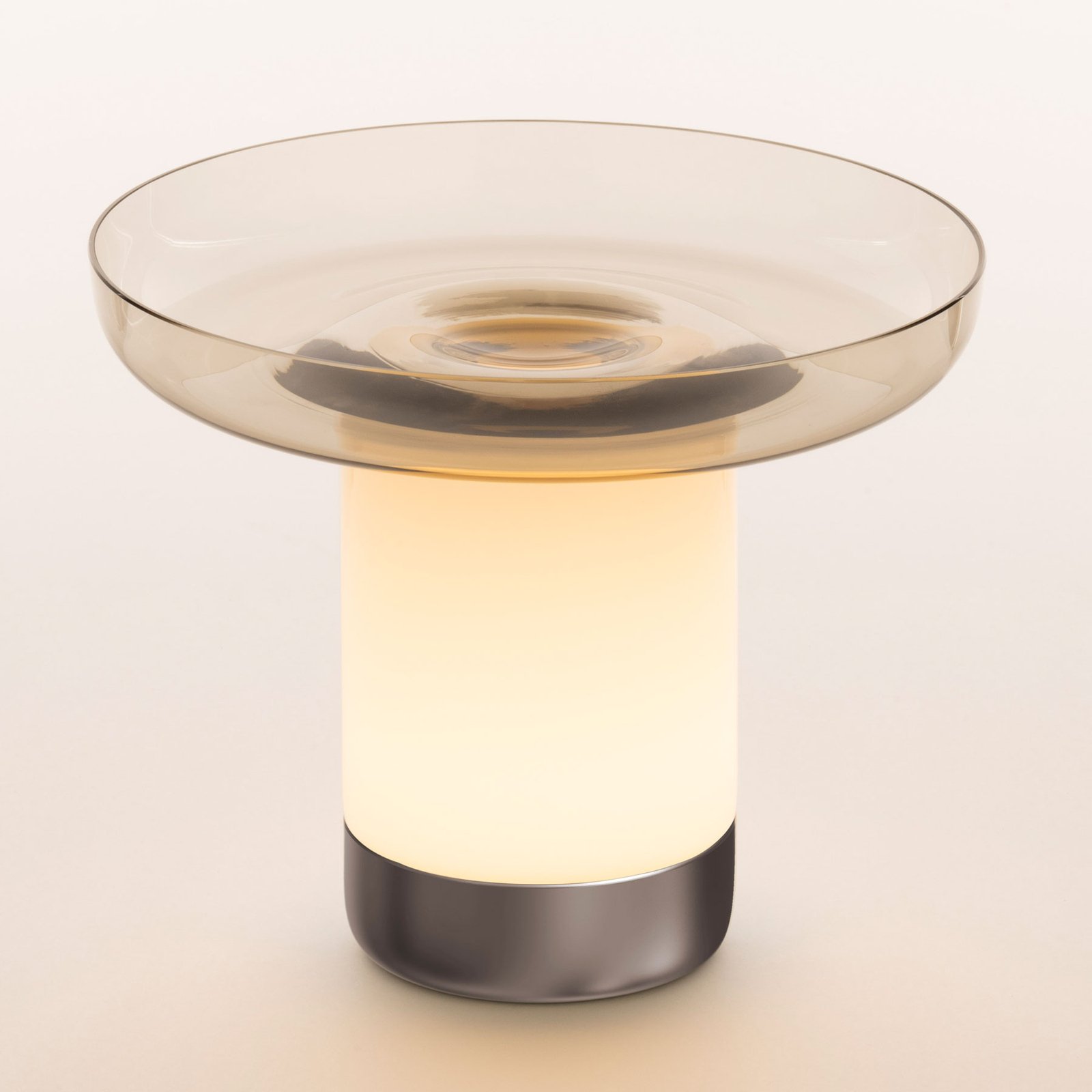 Artemide Bontà LED stolna lampa, siva školjka