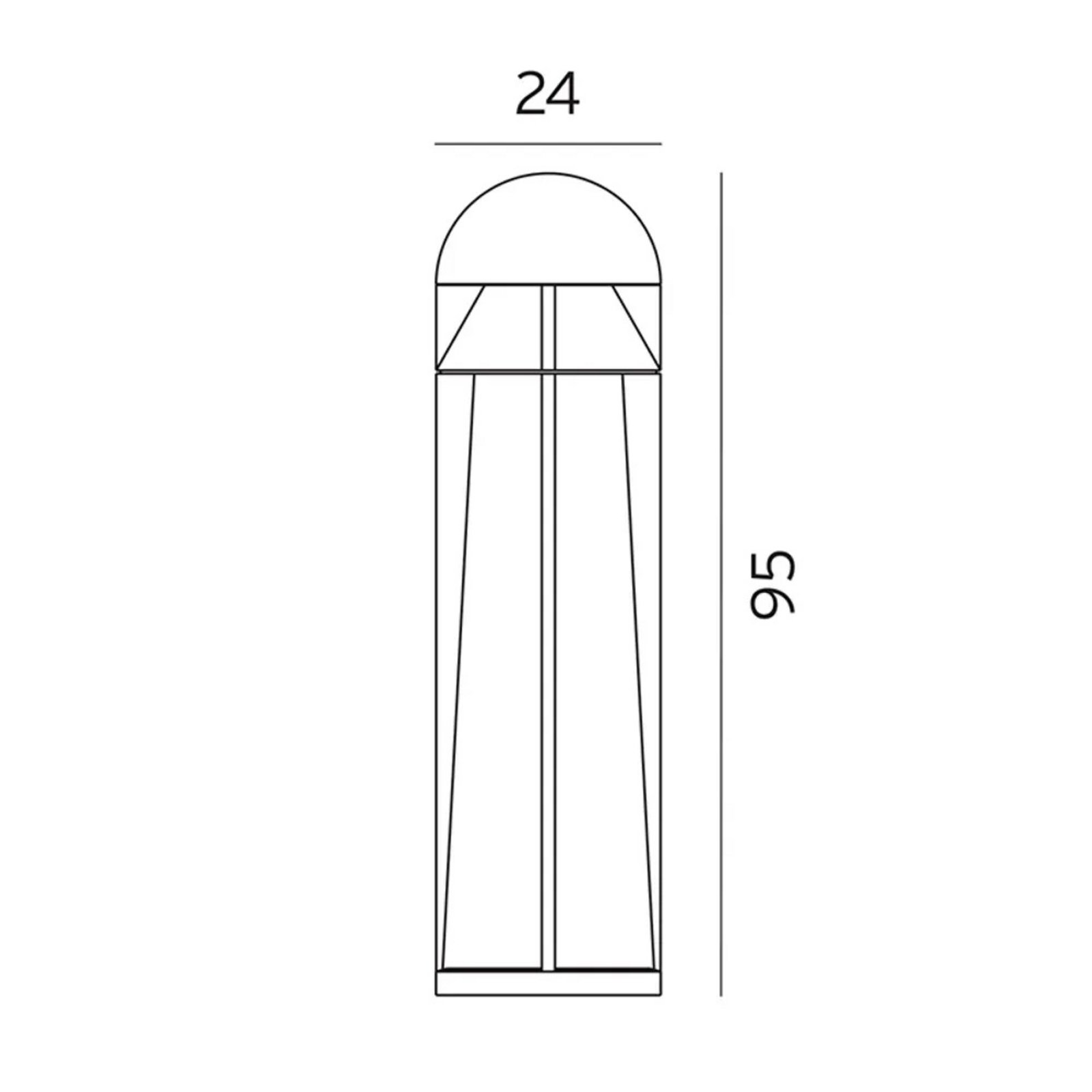 Narvik LED Lampadare Exterior Aluminium - Norlys