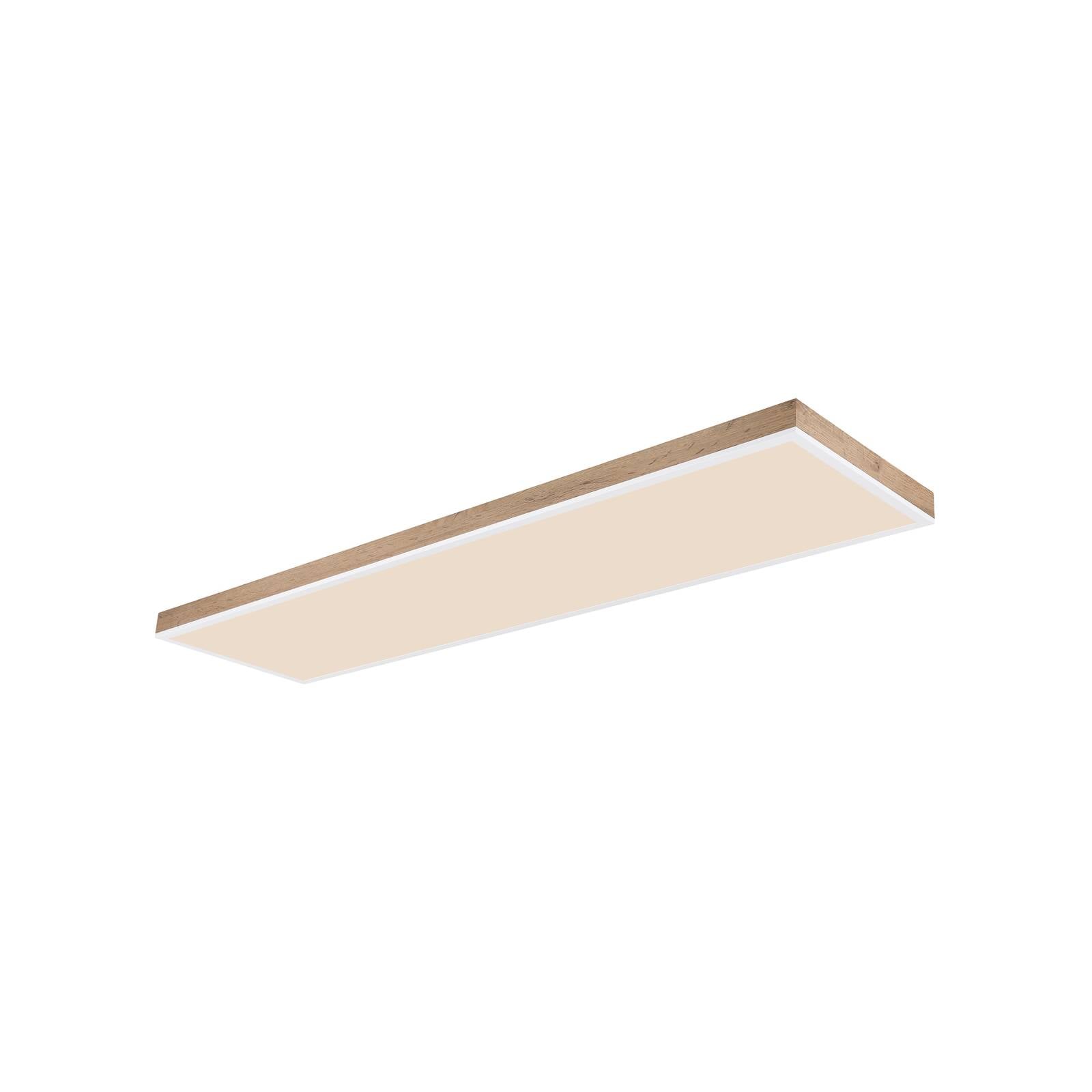 LED-Deckenlampe Doro, Länge 120 cm, holz dunkel, Holz, CCT