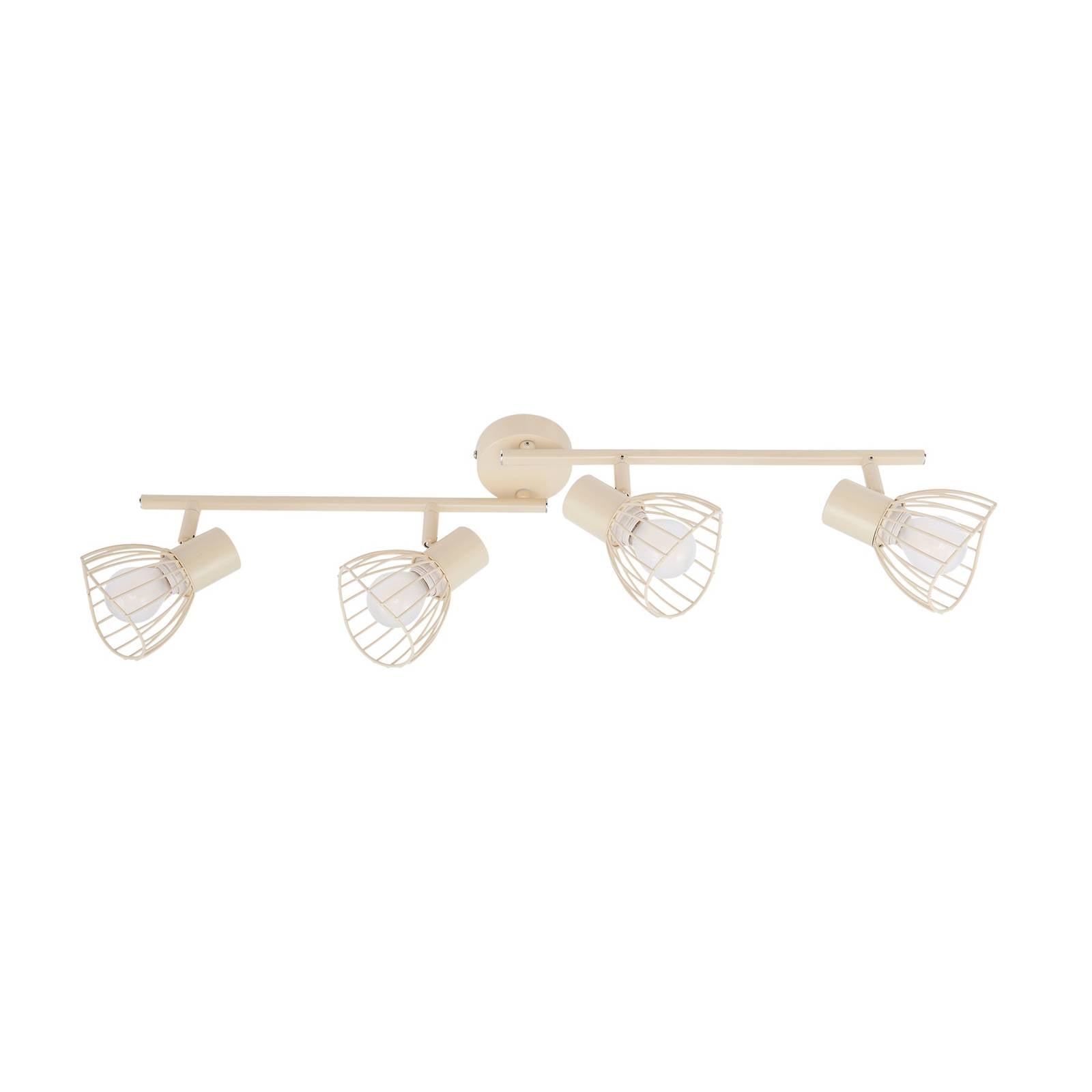 Lindby Deckenleuchte Piena, beige, 4-flg., Metall, 70cm
