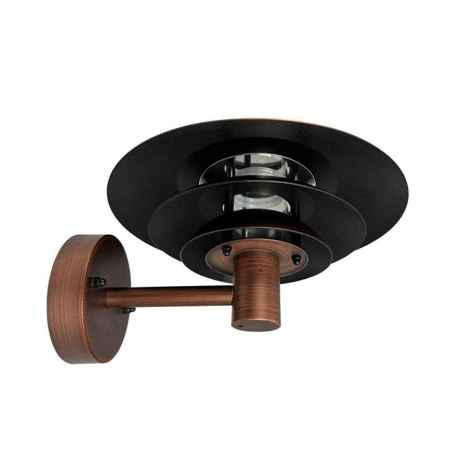 Dyberg Larsen Εξωτερικό φωτιστικό τοίχου DL25, χρώμα χαλκού