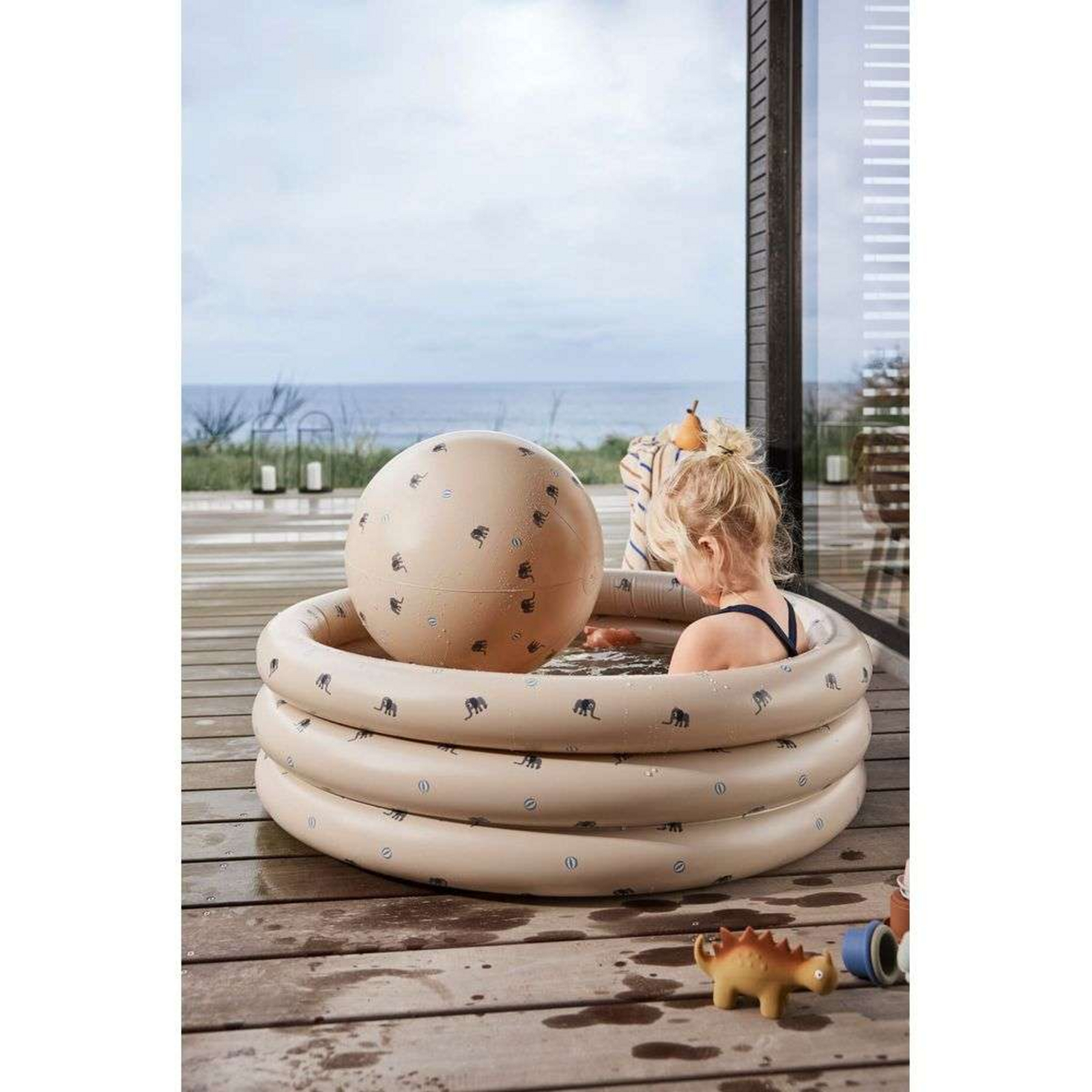 Elephant Swimming Pool Large & Beach Ball Clay - OYOY Living Design