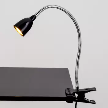 Akku, mit Najari Prios schwarz LED-Klemmleuchte