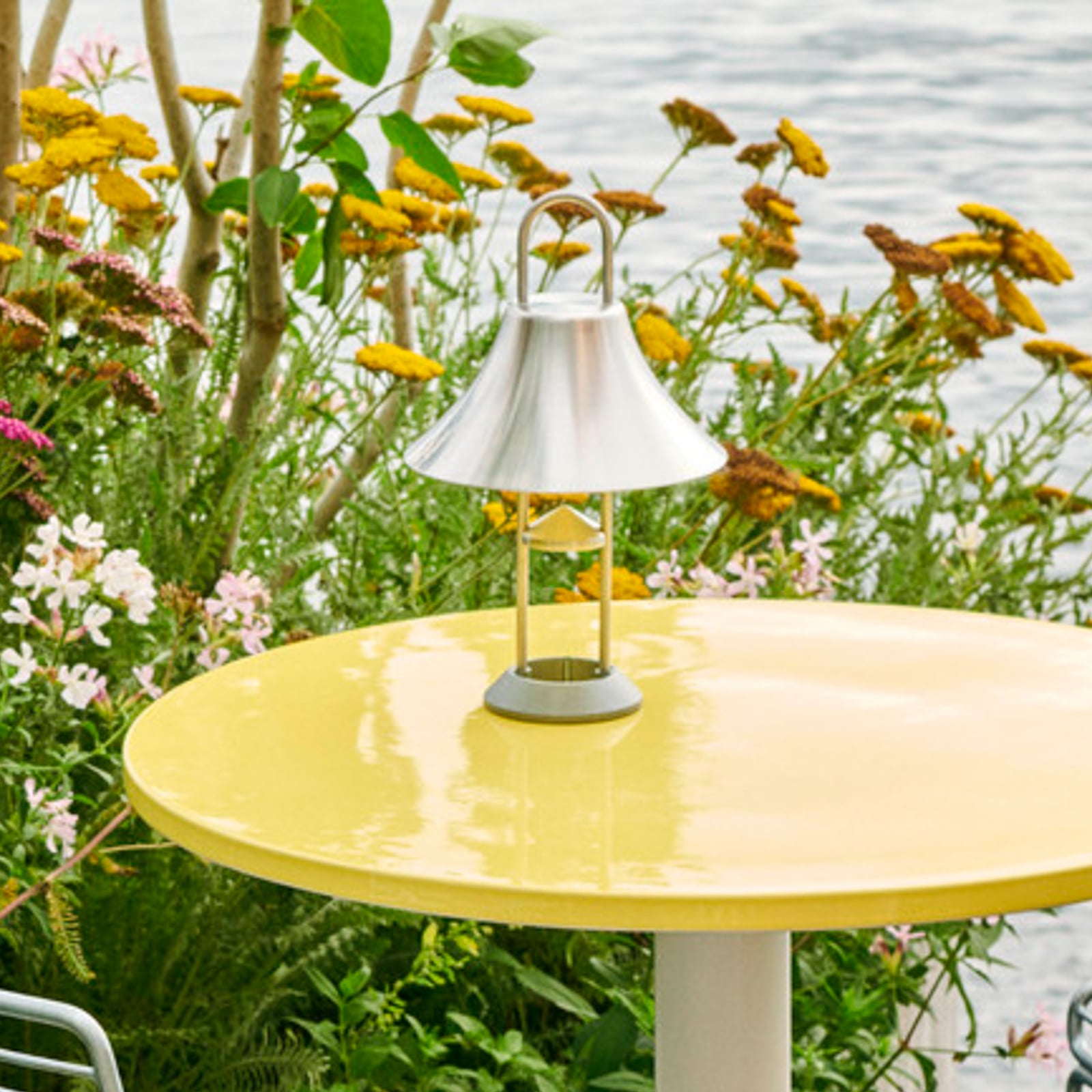 Carabiner LED rechargeable torch, steel, 31 cm, IP44 - HAY