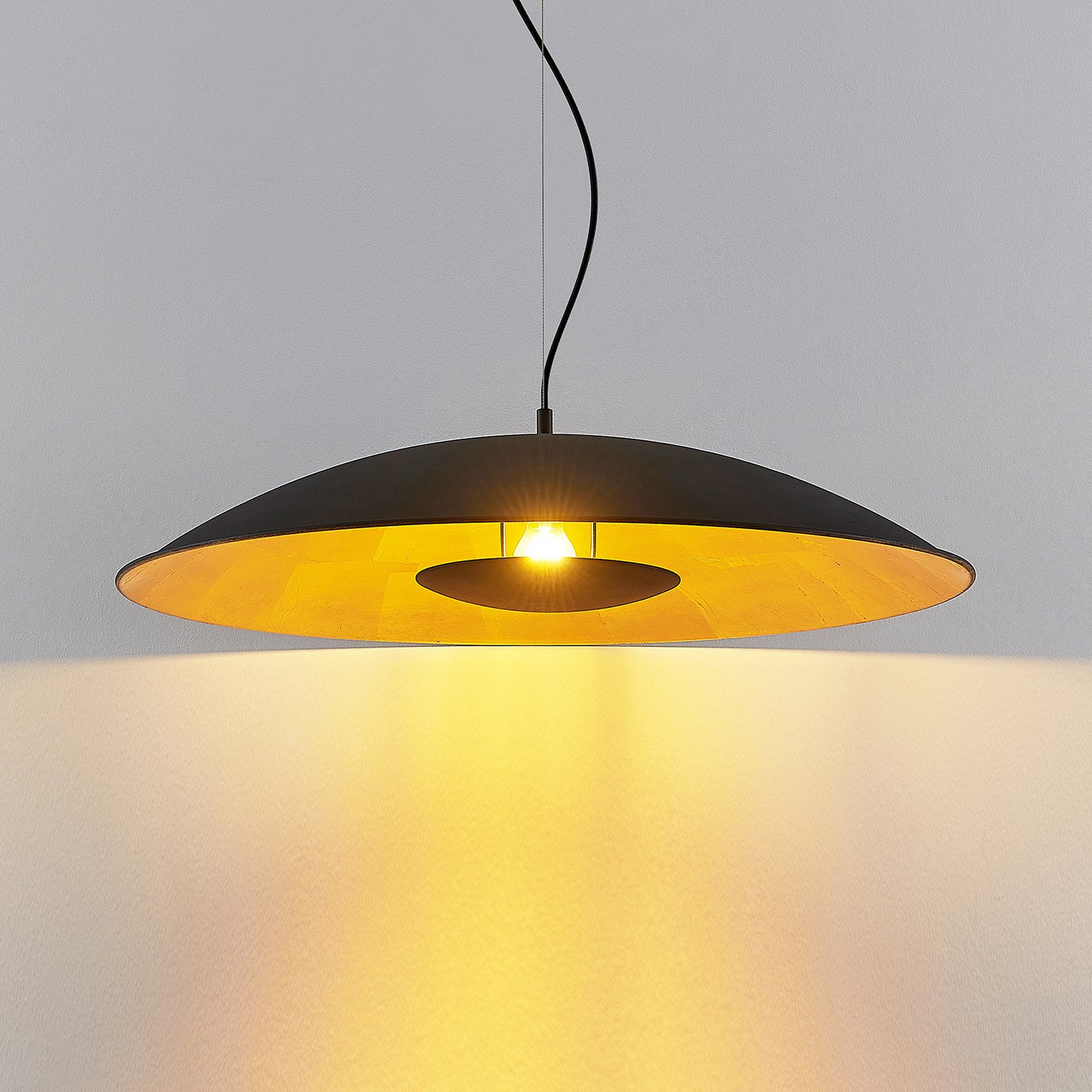 Narisara Pendelleuchte Ø80 Black/Gold - Lindby