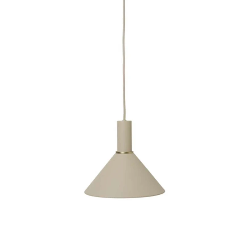 ferm LIVING – Collect Pendelleuchte Cone Low Cashmere