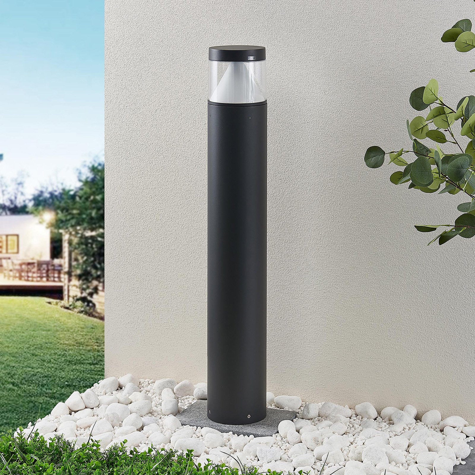 Darja Utendørs Hage Lampe Dark Grey/White - Lucande