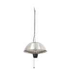 Wiszący promiennik grzewczy Theriona, srebrny, Ø 42 cm, IP24 – Lucande