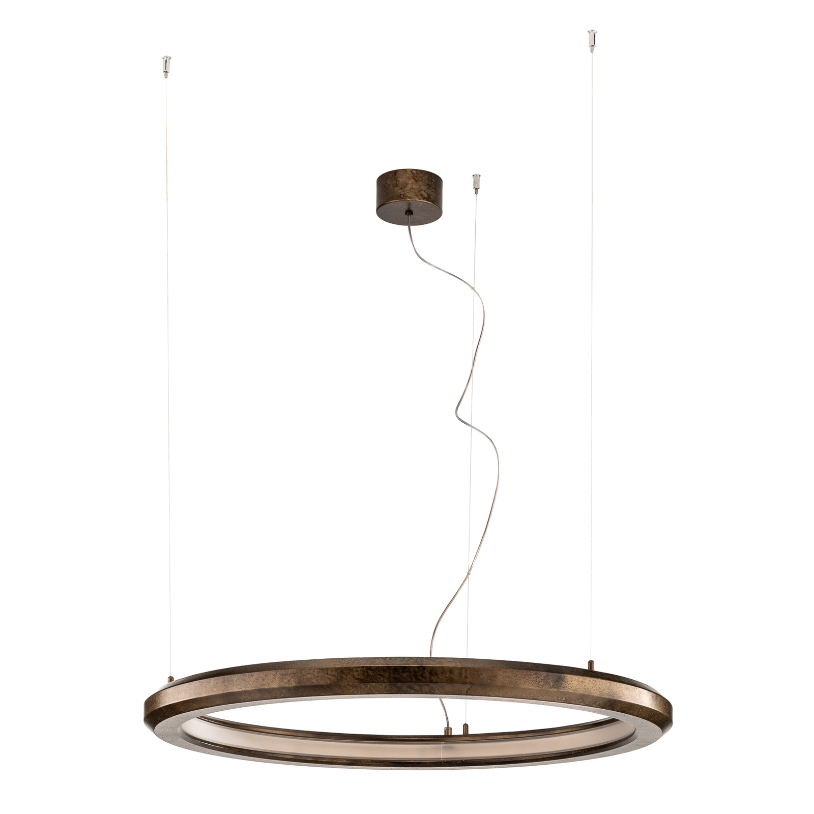 LED pendant light Materica brass inside