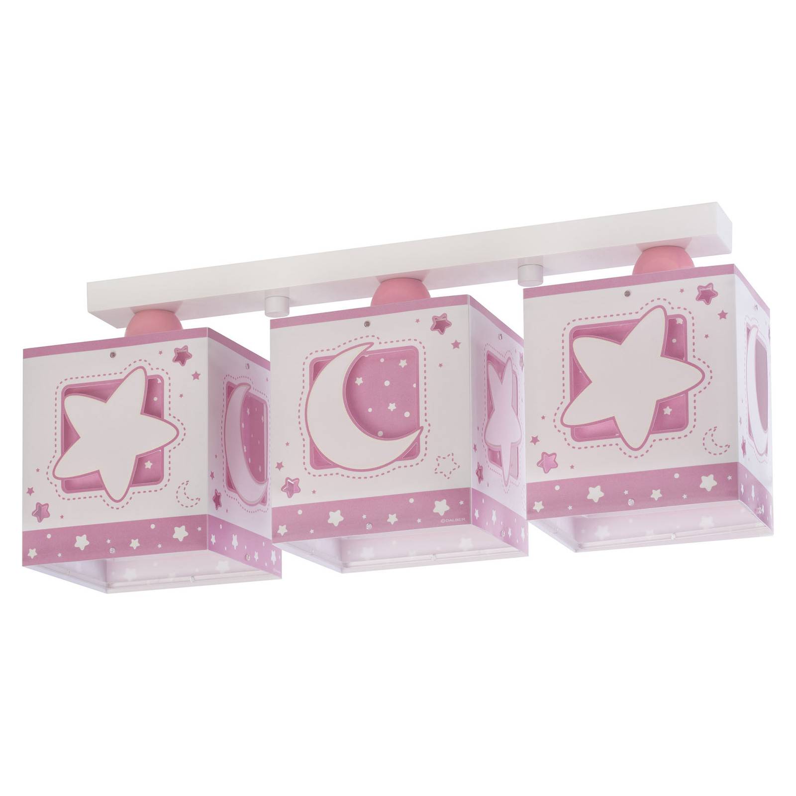 Kinder-Deckenleuchte Moonlight dreiflammig rosa