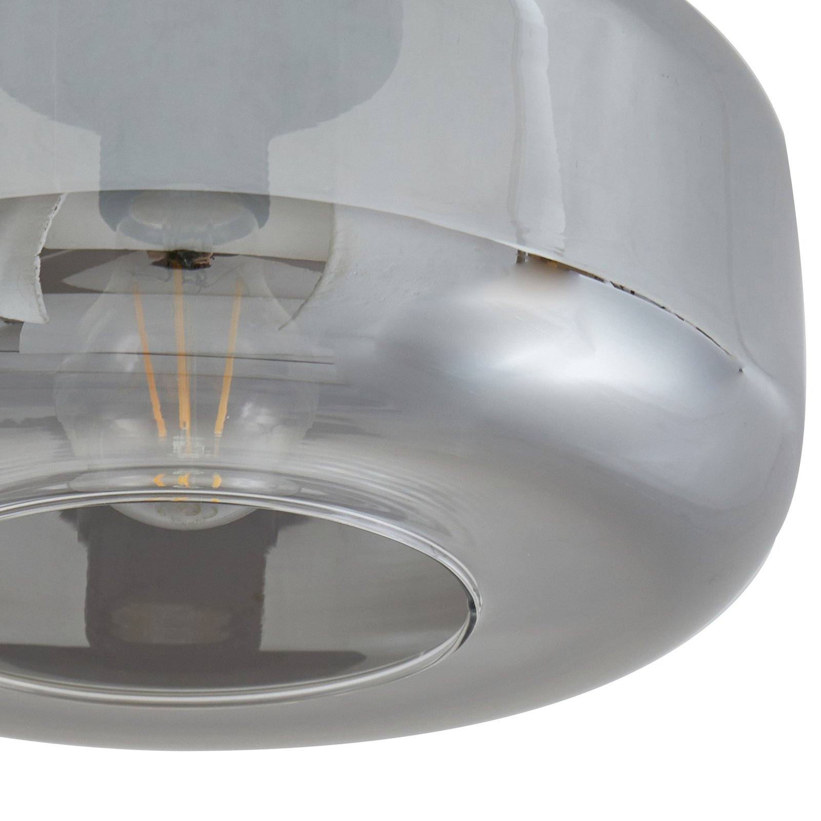 Hildur Deckenleuchte rauchgrau Ø 28,5 cm Glas - Lindby
