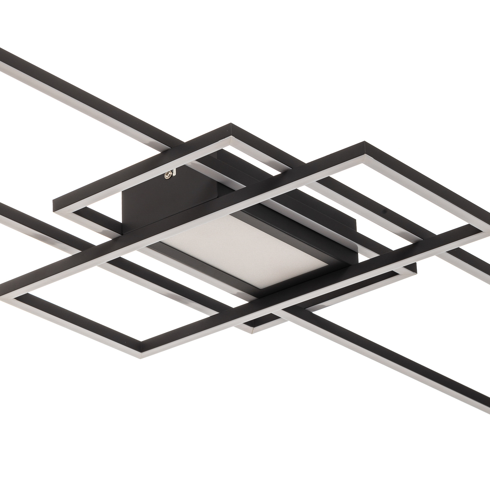Lindby Ismera plafondlamp 3 frames, antraciet