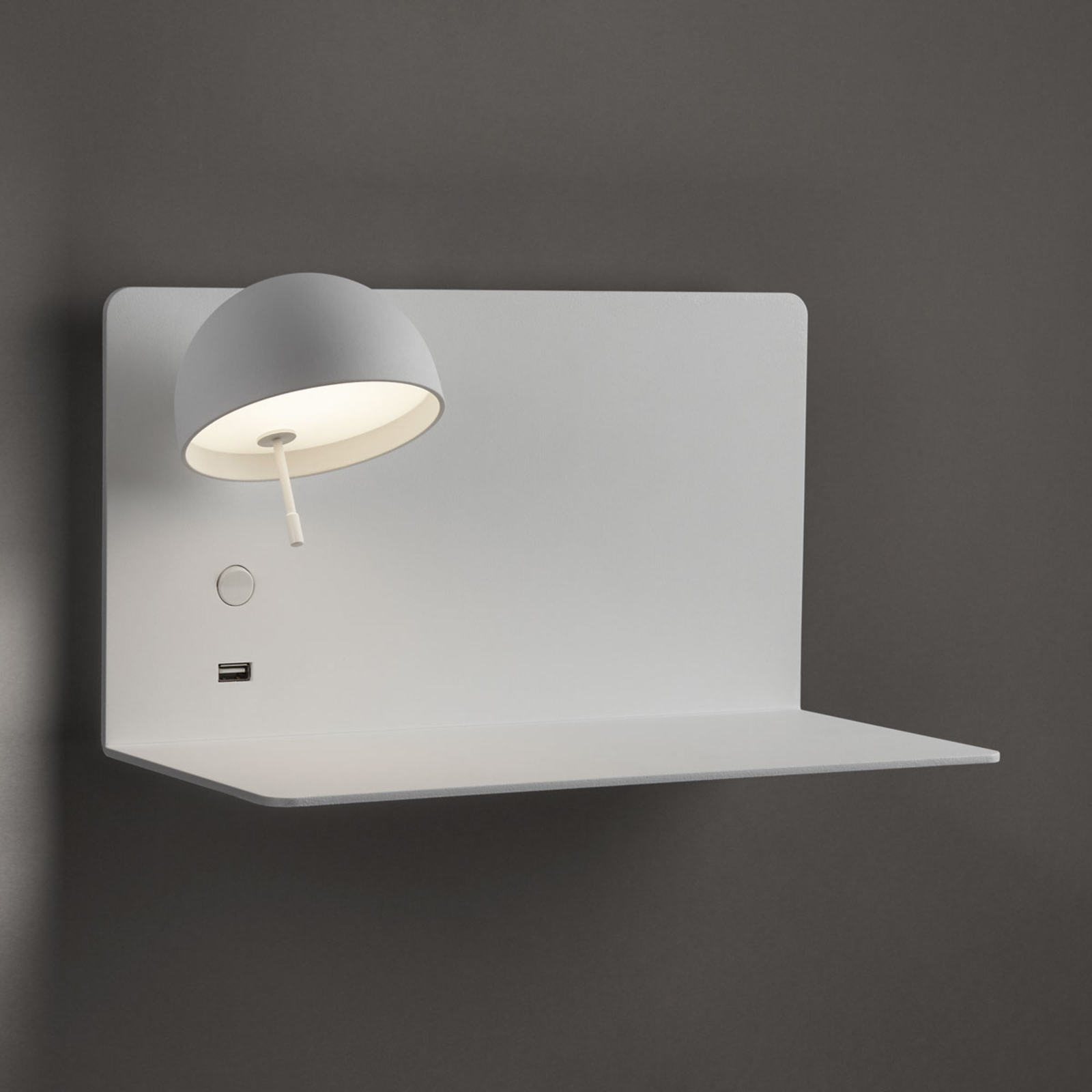 Bover Beddy A/03 Applique a LED bianche con porta USB