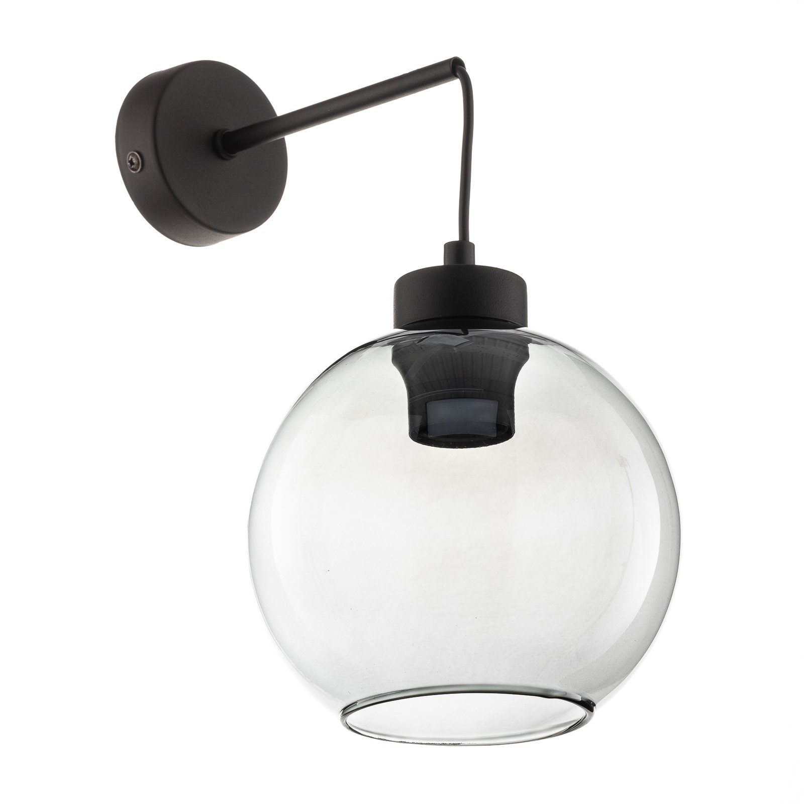 Vegglampe Cubus 1-lys svart/grafittigrå-klar