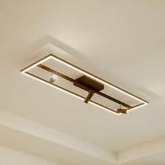 Lucande Plafón LED Yvor, 99,5 cm, negro, orientable