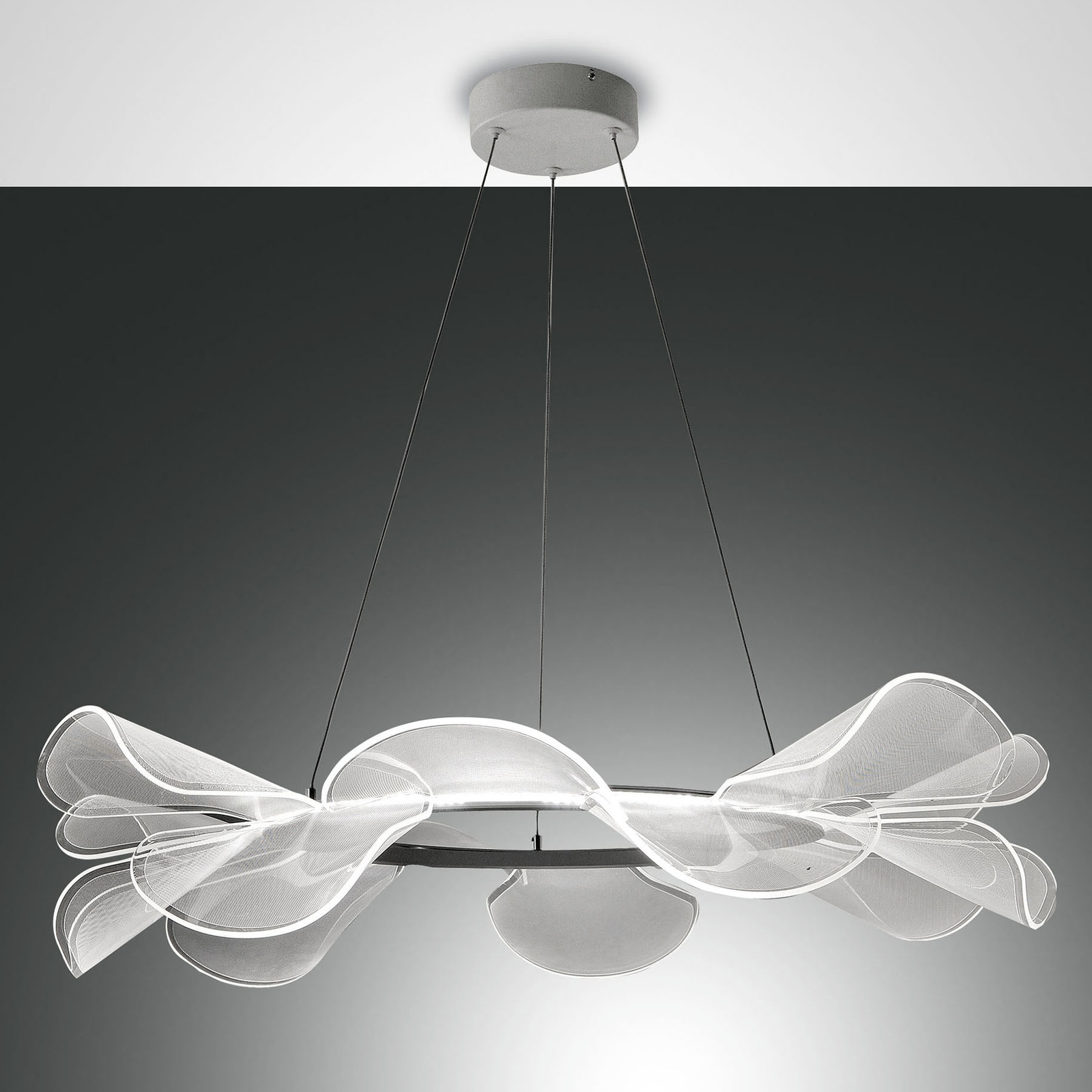 Sylvie-LED-riippuvalaisin, pyöreä, Ø 72 cm