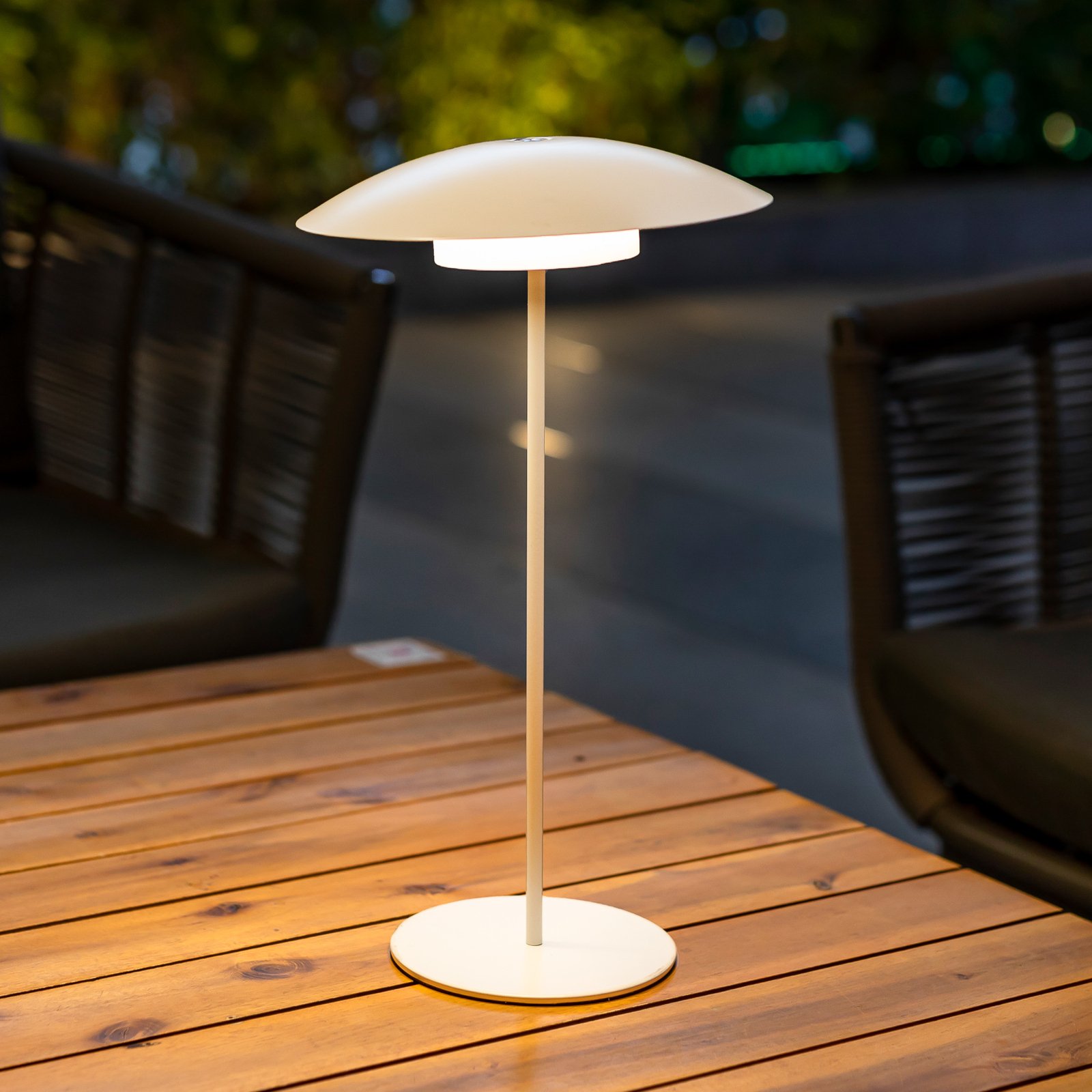 Newgarden Sardinia LED rechargeable lamp IP44 white 40 cm