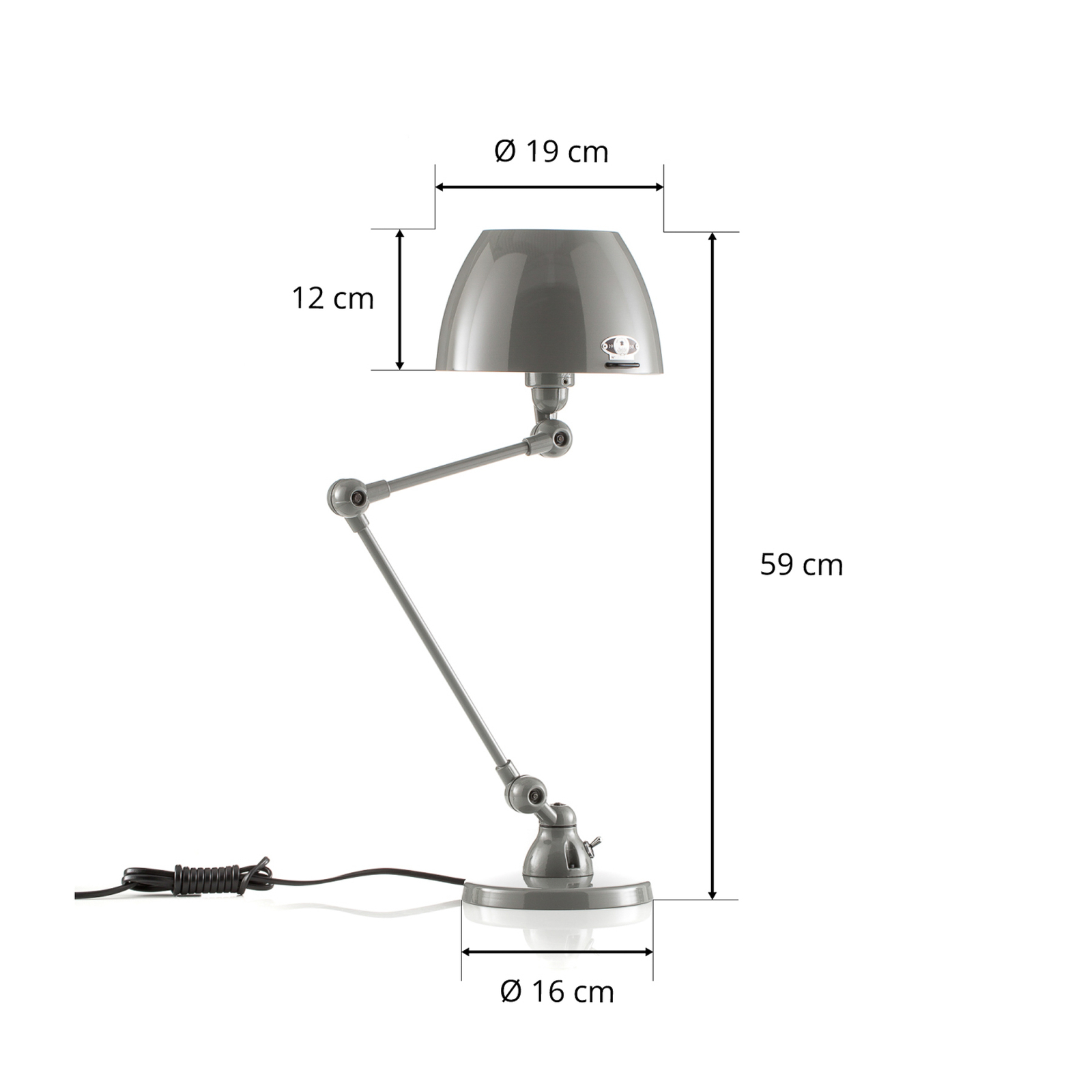 Jieldé Aicler AIC373 galda lampa, pelēka