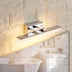 LED badkamer wandlamp Lucande, 32cm, chroom, metaal, IP44