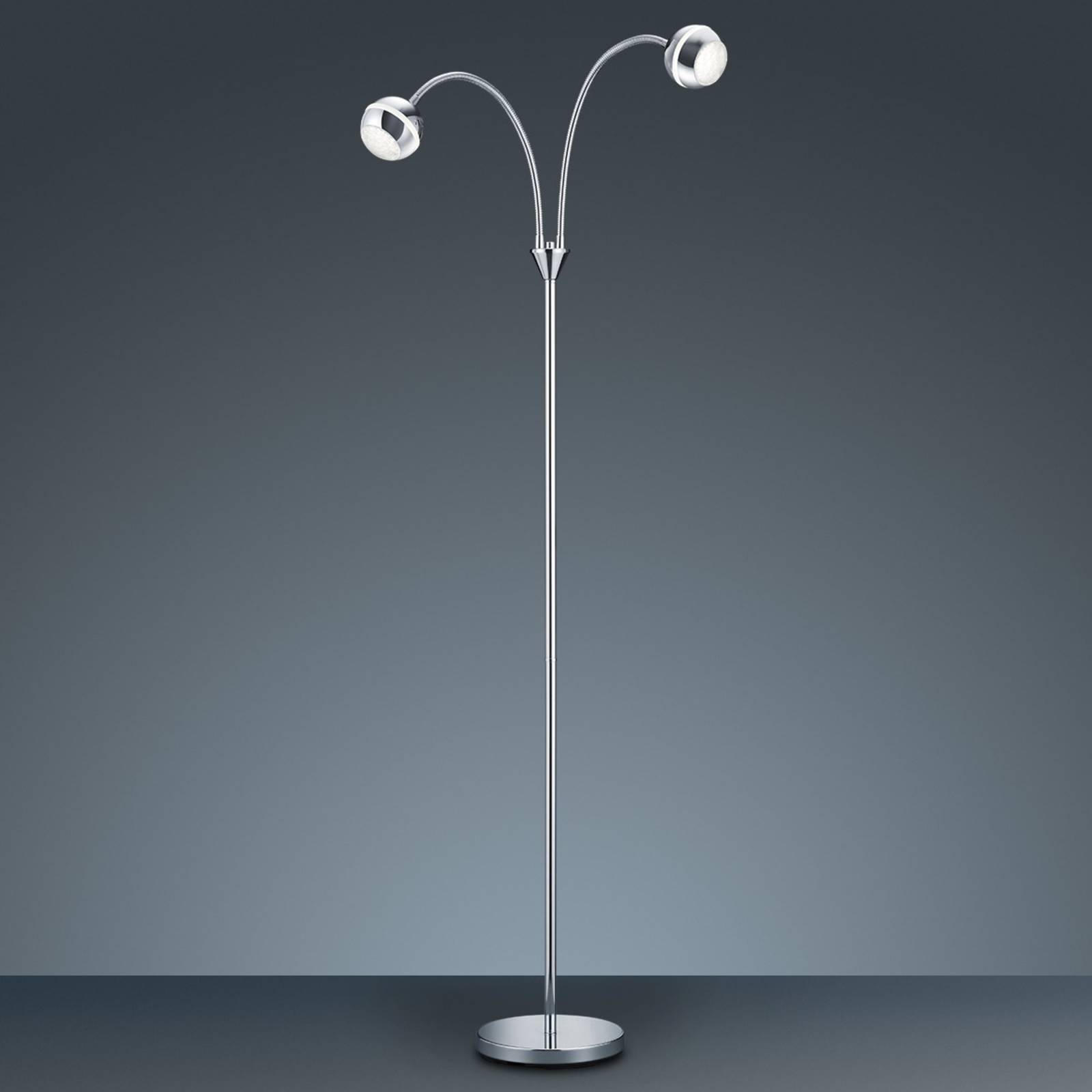 Trio Lighting LED staande lamp Ada twee lichtbronnen, voor woon-/ eetkamer, metaal, kunststof, 4.2 W, H: 125 cm