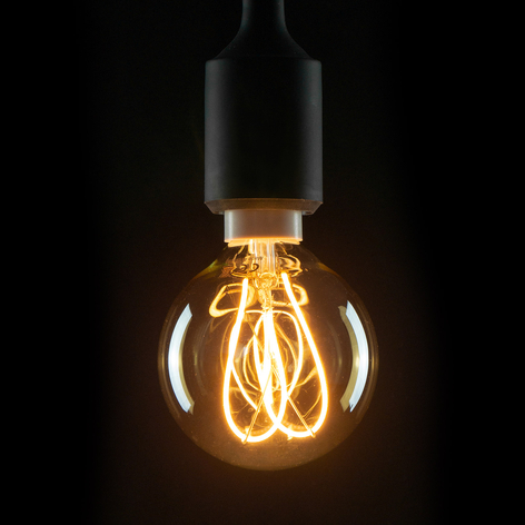 E14 4W 922 LED-Filament-Globe G80 Curved Line