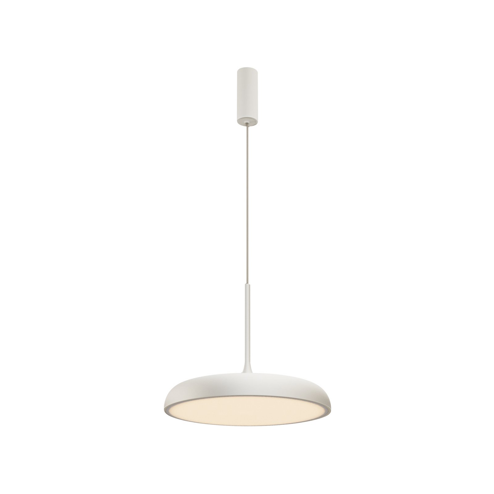 Maytoni Lampă suspendată LED Gerhard, Ø 40 cm, alb, metal