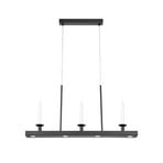 Dining LED pendant light, black, length 82 cm, iron, dimmable - Markslöjd