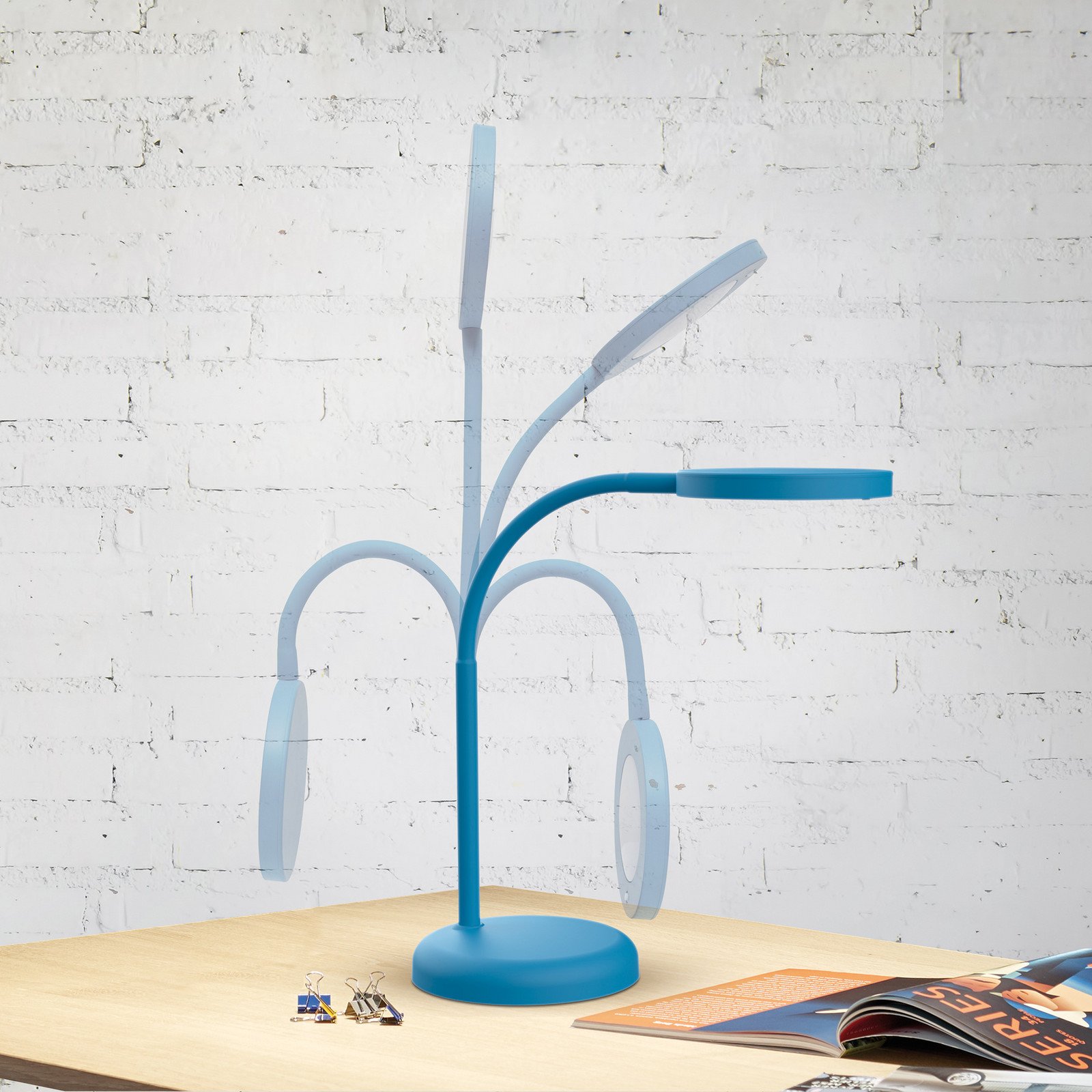 MAULjoy Lampă de masă LED albastră - Studiu / Birou - modern - albastru - Metal