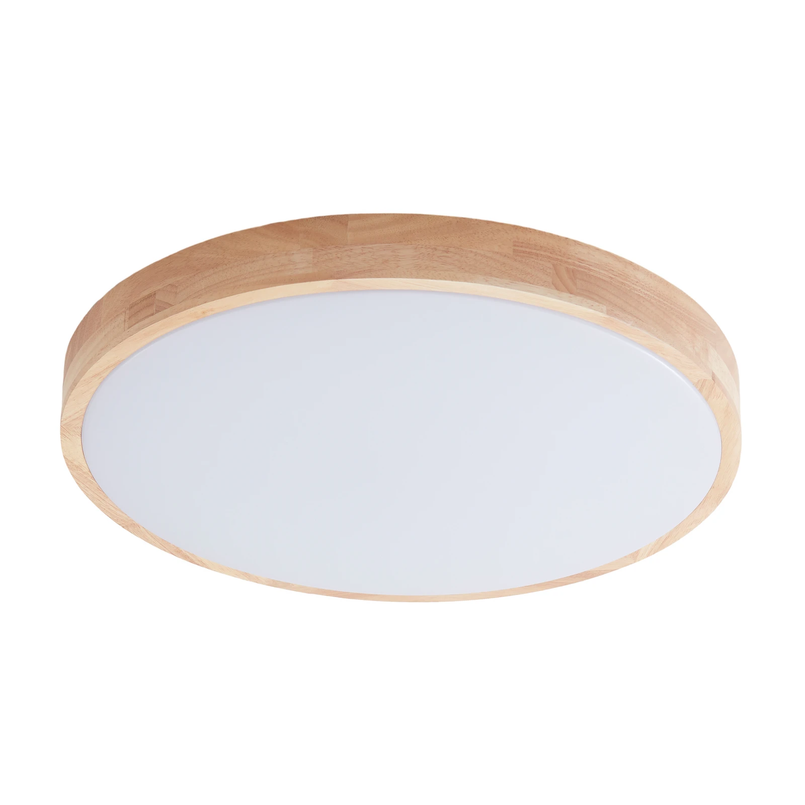 Lindby Smart LED-Deckenleuchte Innes Holz Ø51cm RGB CCT Tuya