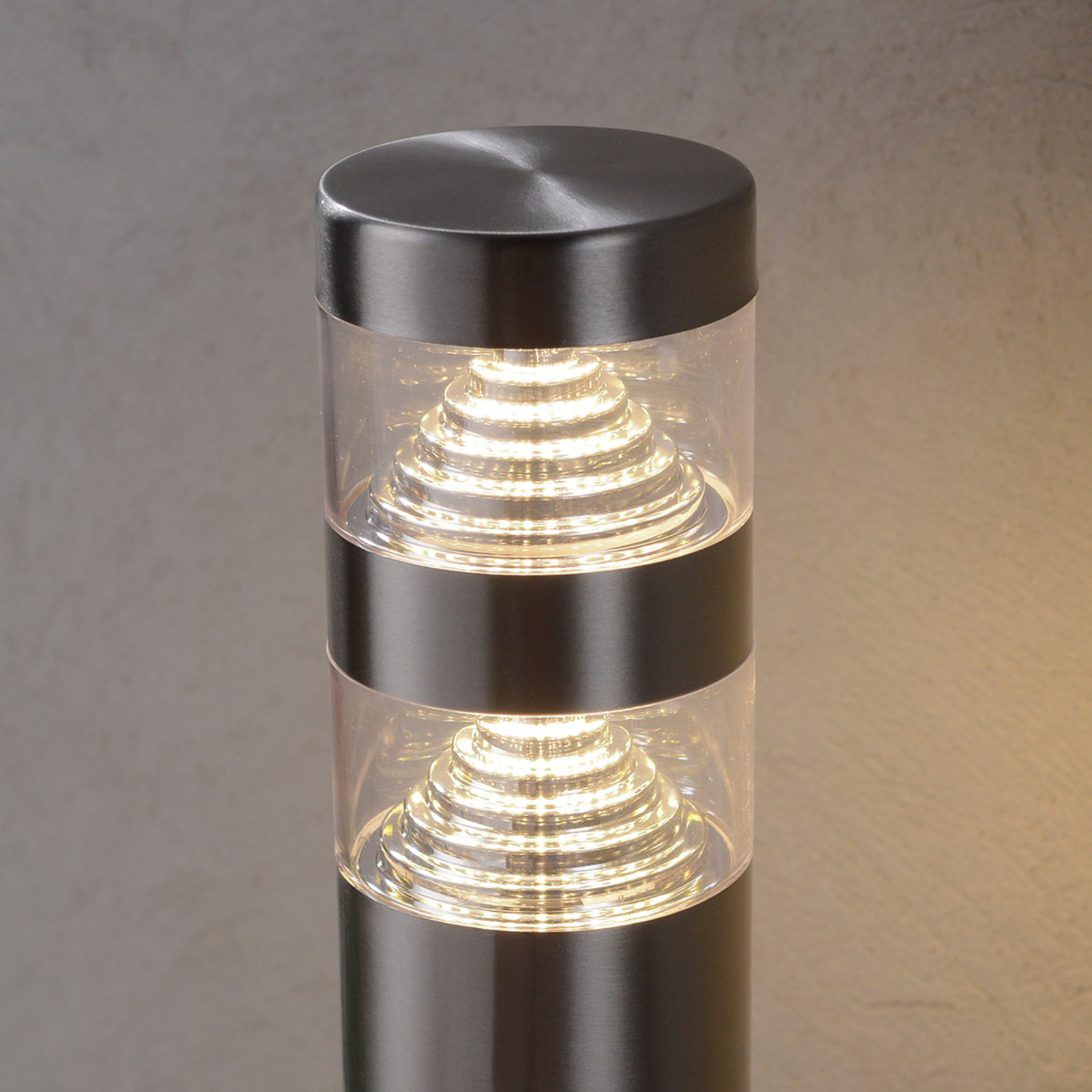 Luminaire pour socle LED Lanea en inox 40 cm