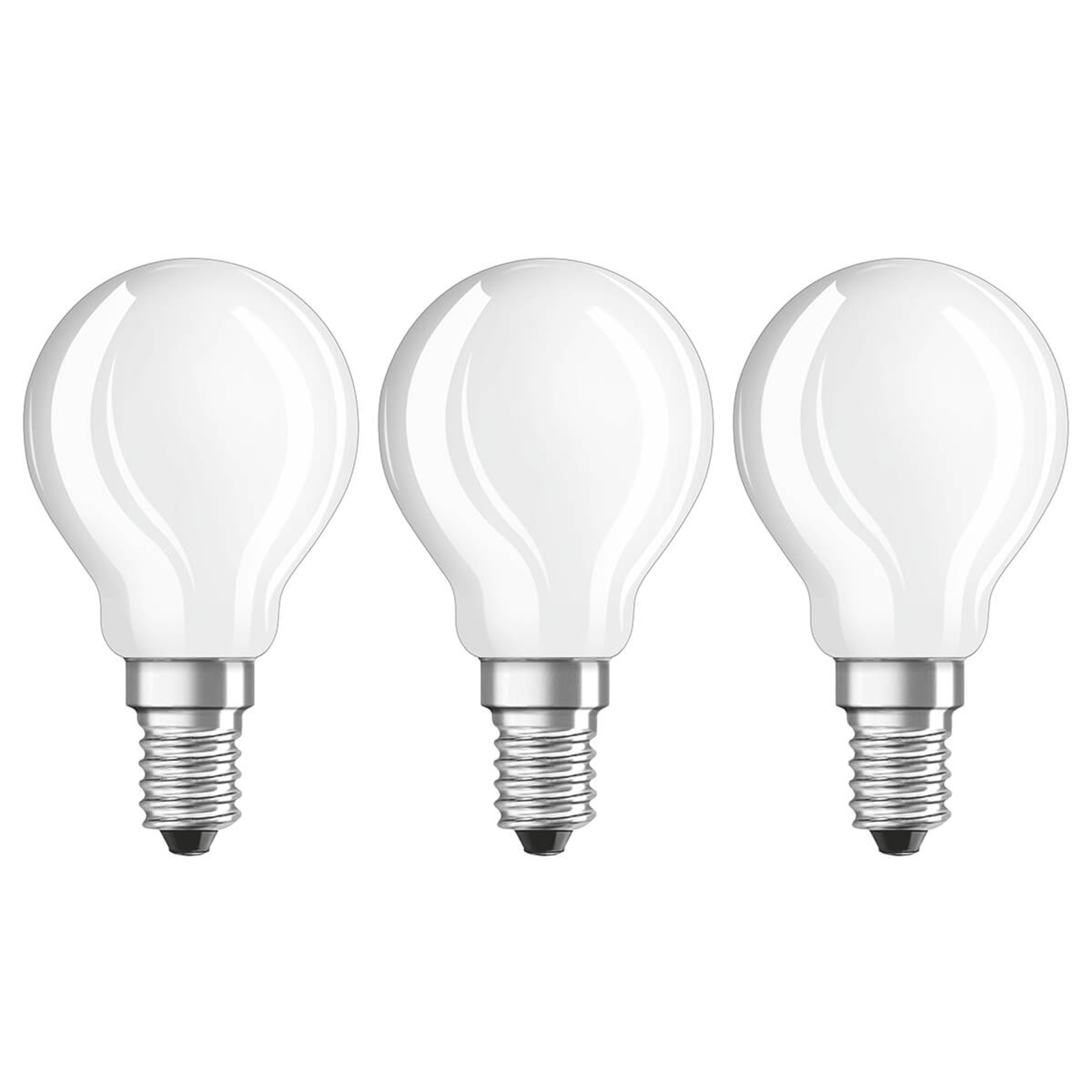 LED-lampa E14 4W, varmvit, 470 lumen, 3-pack