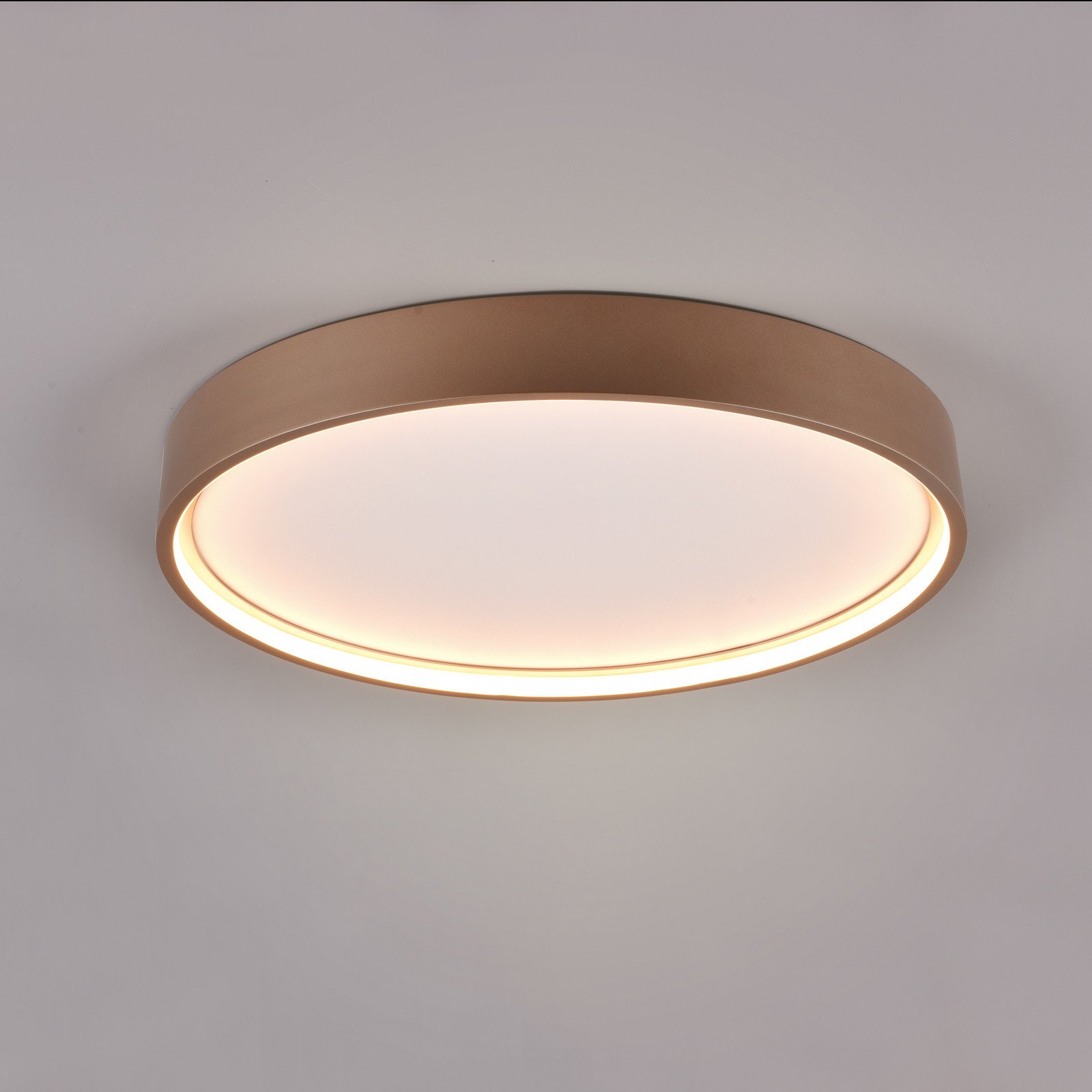 Trio Lighting Doha plafonieră LED CCT cafeniu - Camera de zi / sufragerie - cafea alb - Metal