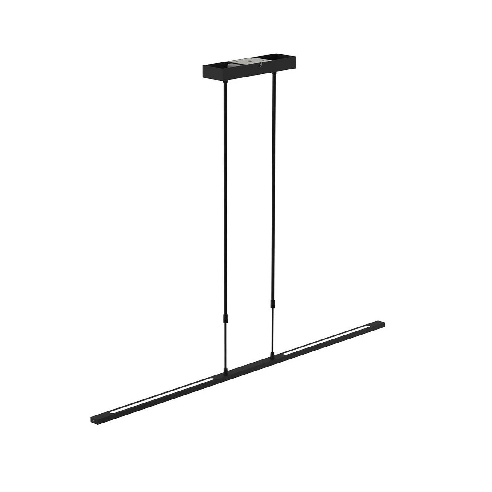 LED viseča svetilka Zelena, črna, dolžina 122 cm, kovina, CCT