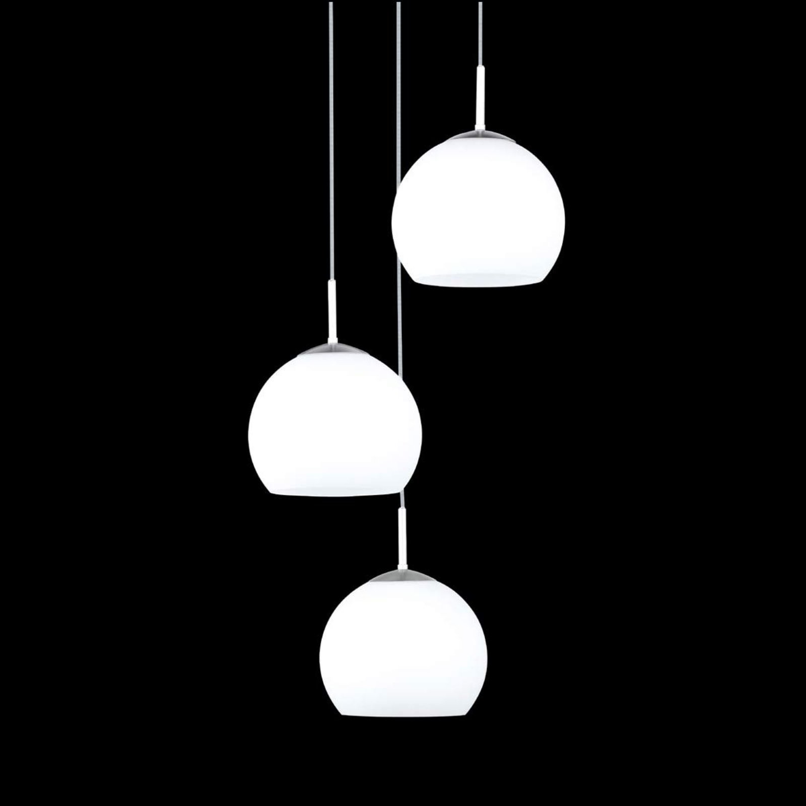 Bolero hanging light, three-bulb, round