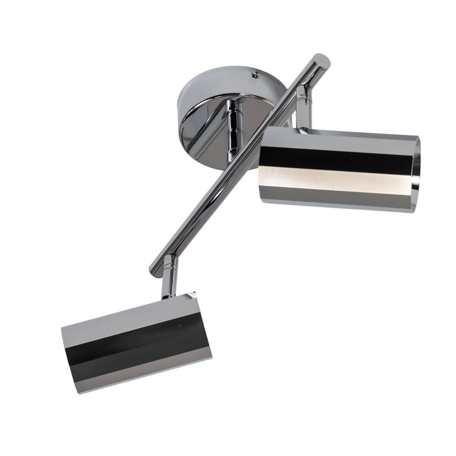 Reflektor sufitowy Oktano, kolor chrom Długość 30 cm 2-punktowa metalowa