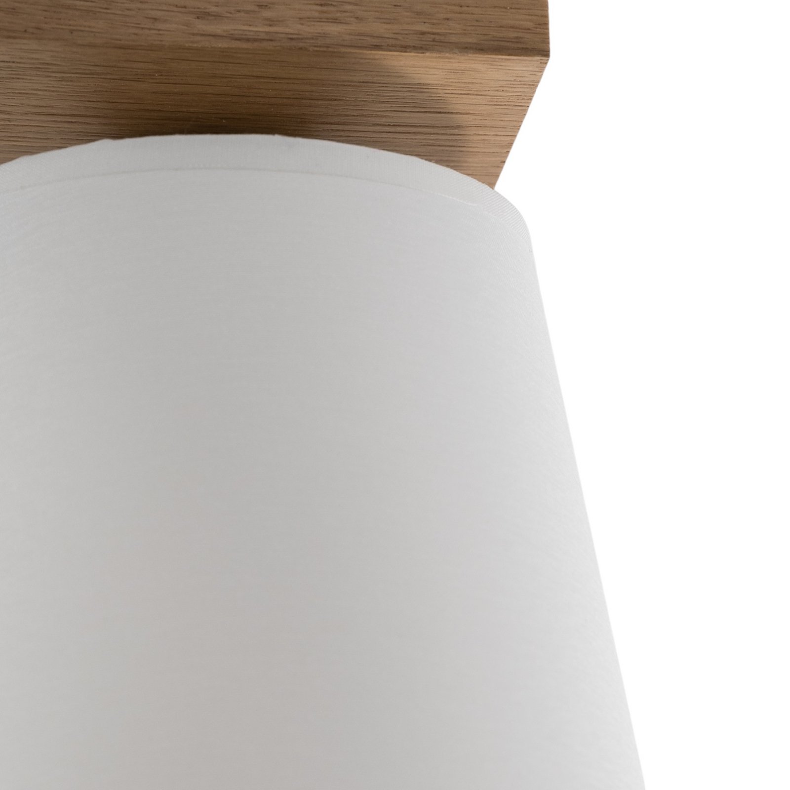 Envostar Risco ceiling lamp 1-bulb fabric shade white