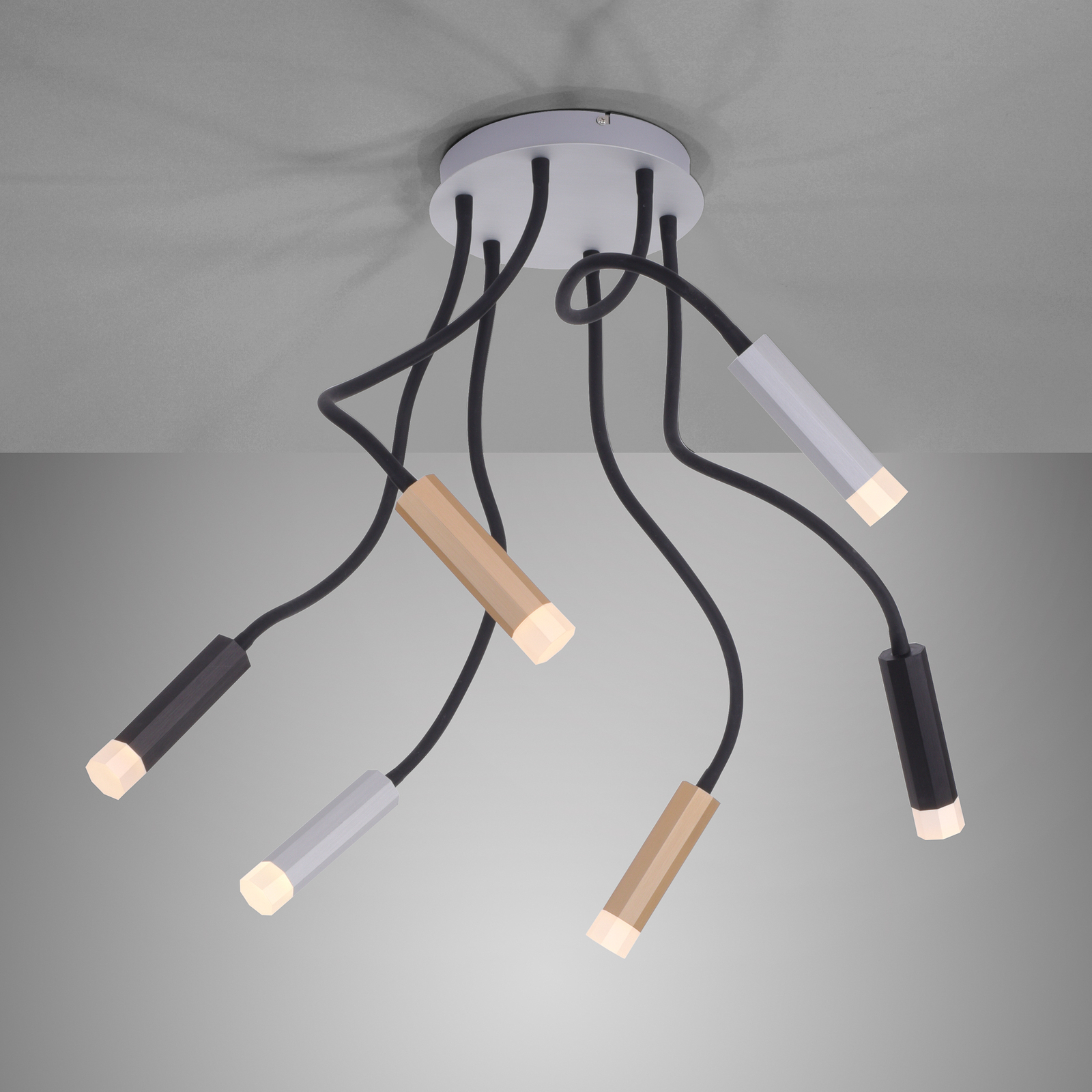 Paul Neuhaus Pure-Gemin LED plafondlamp 6lamps mix
