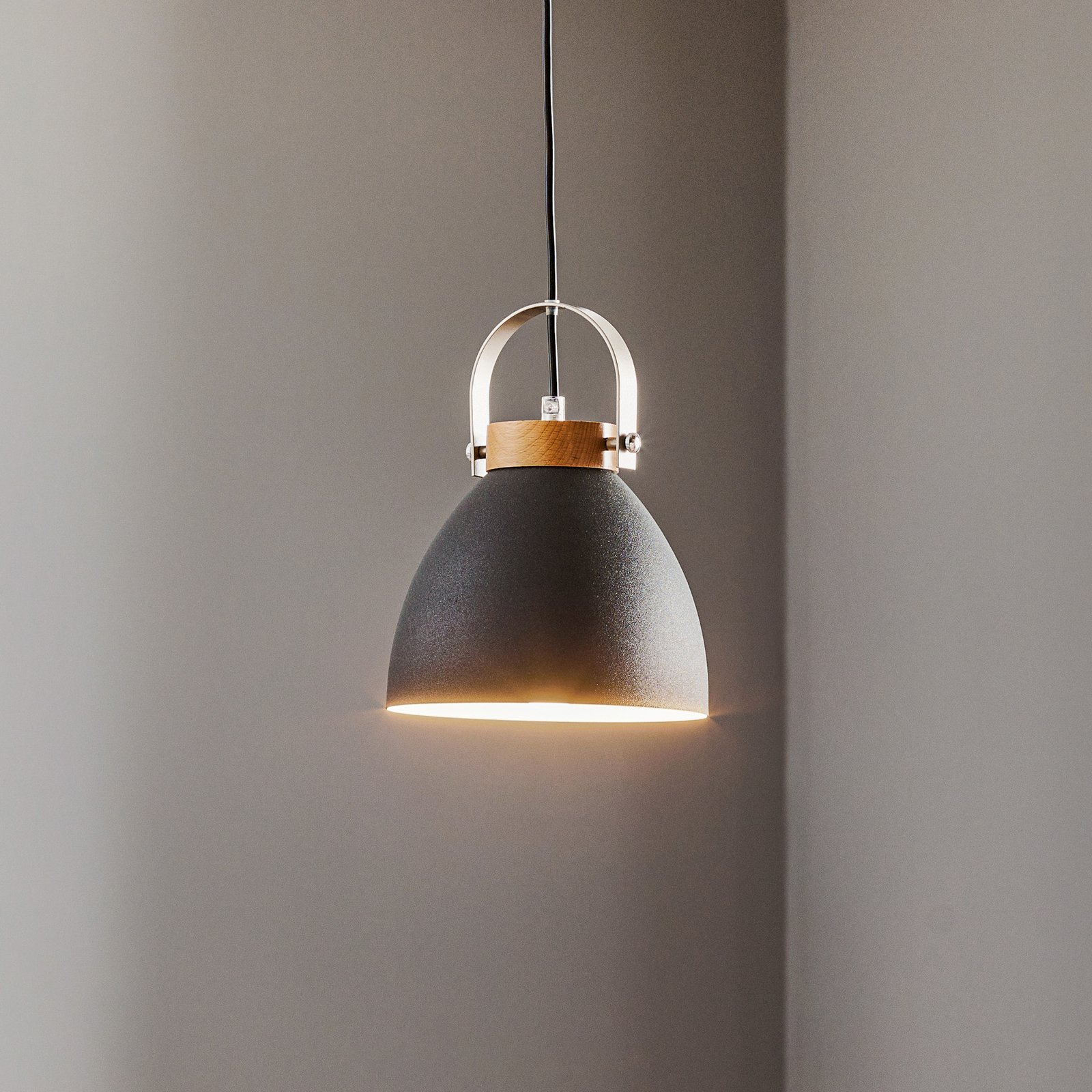 Bergen pendant light, one-bulb, graphite