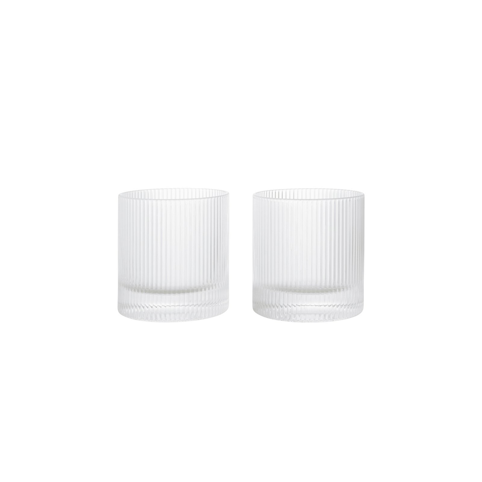 Ripple Tumbler-Glas, transparent, 2er-Set - ferm LIVING