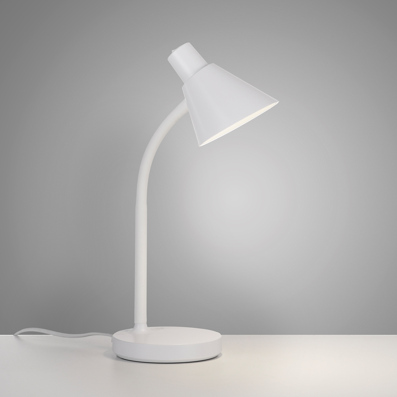 JUST LIGHT. LED stolová lampa Pixie, plast, biela