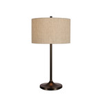 Lampada da tavolo Soft, color naturale/bronzo, altezza 64 cm, lino - Belid