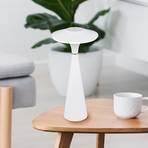 Torrez LED uppladdningsbar bordslampa, vit, höjd 28,5 cm, CCT
