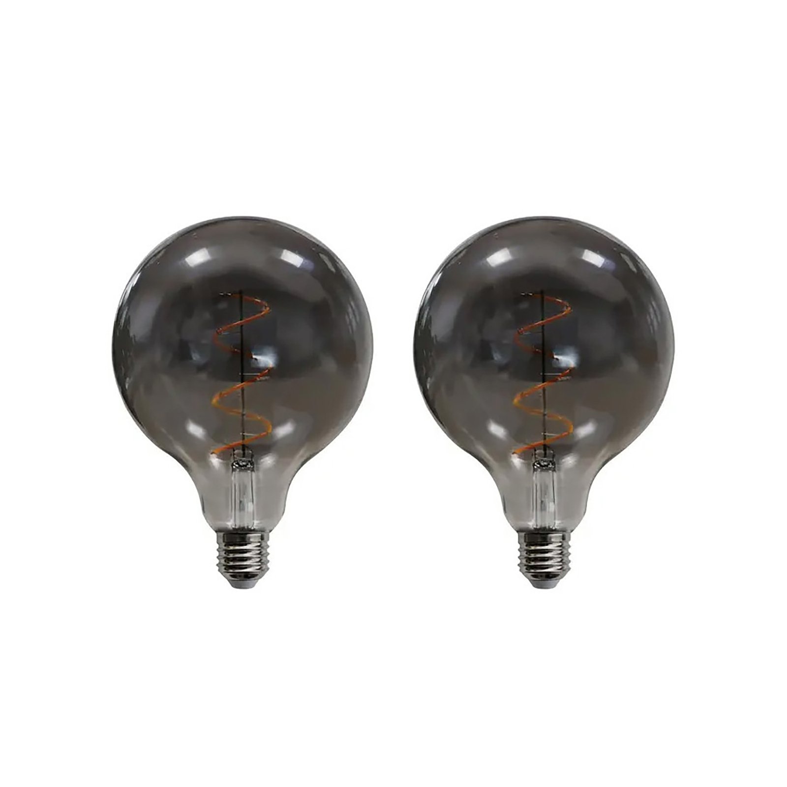 E27 3,8W LED-Globelampe G125 1800K smoke 2er-Set