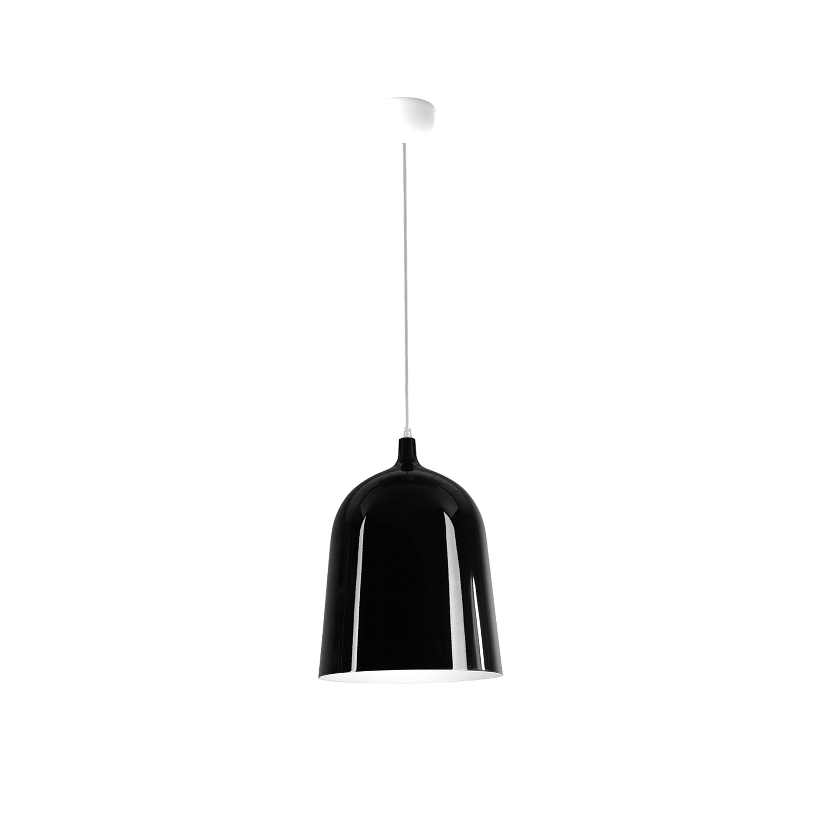 Aluminor Bottle pendant light, Ø 20 cm black/white