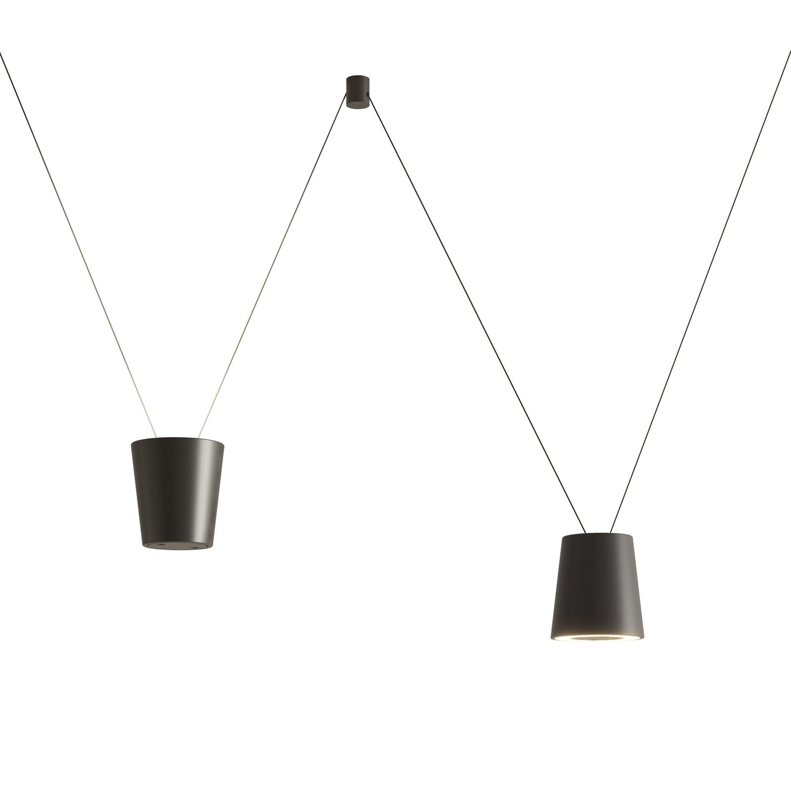 kdln Lampada LED a sospensione di design Sling, 2.700 K, a 1 luce, nera